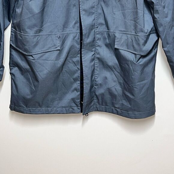 NWOT EMS Eastern Mountain Sports Mens Back Bay Rain Parka Grey Sz L - Picture 3 of 8